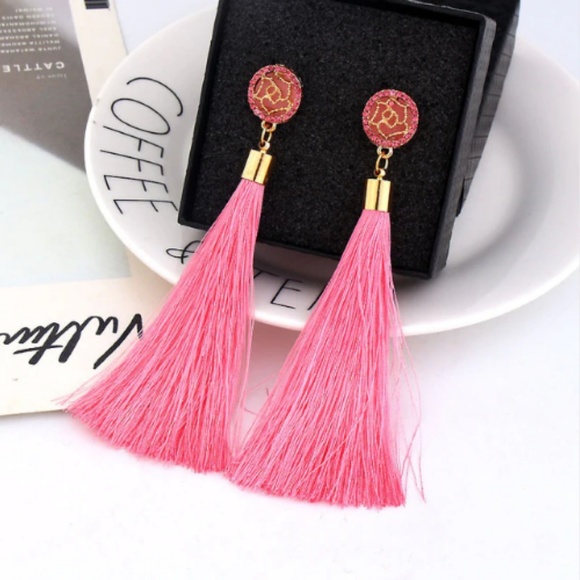NEW "Fairytale" Tassel Earrings (Pink) - Picture 2 of 4
